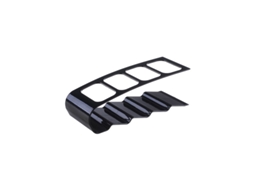 Suporte AQUAFORGE para controle remoto com 5 compartimentos, em couro PU preto