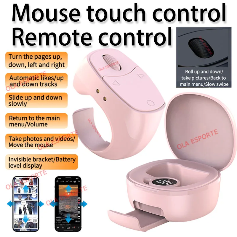 Controle Remoto Ring MDUG, Bluetooth, mouse para selfies, vídeos