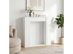 Vidaxl Moldura De Lareira Branco 100 X 20 X 100 Cm