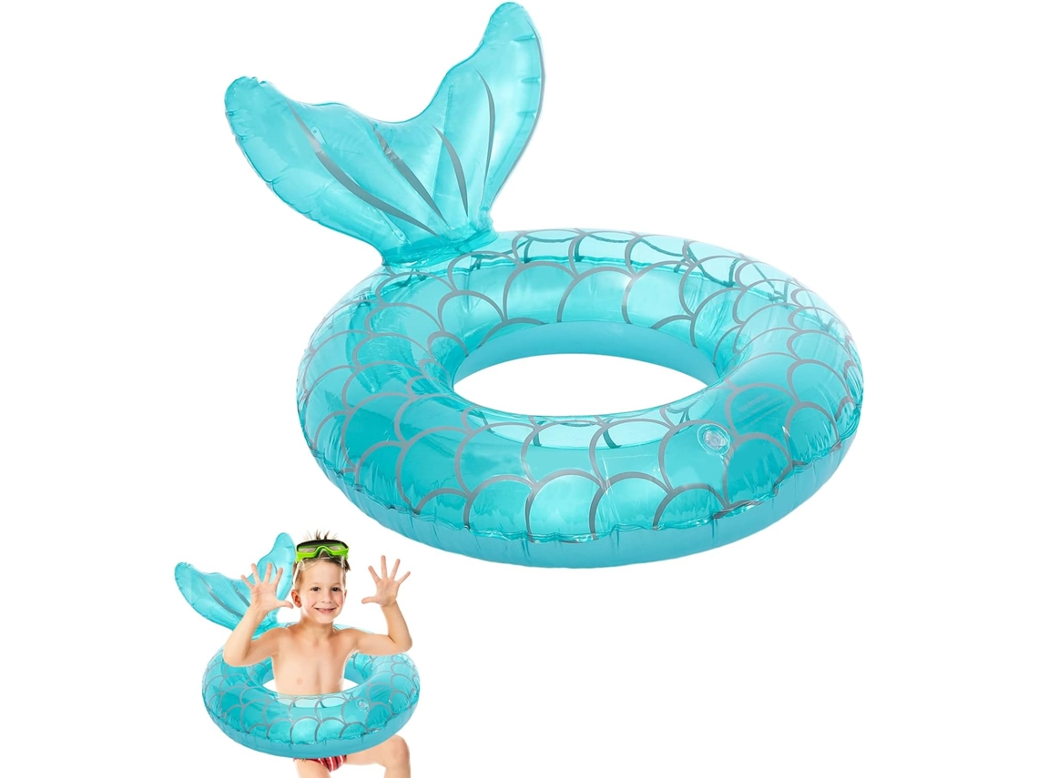 Boia Infantil em formato de Sereia Azul AQUAFORGE