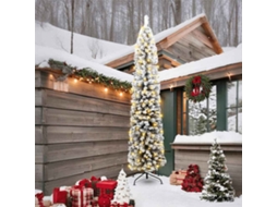 Vidaxl Árvore De Natal Artificial Verde 240 Cm Pvc E Aço E Plástico