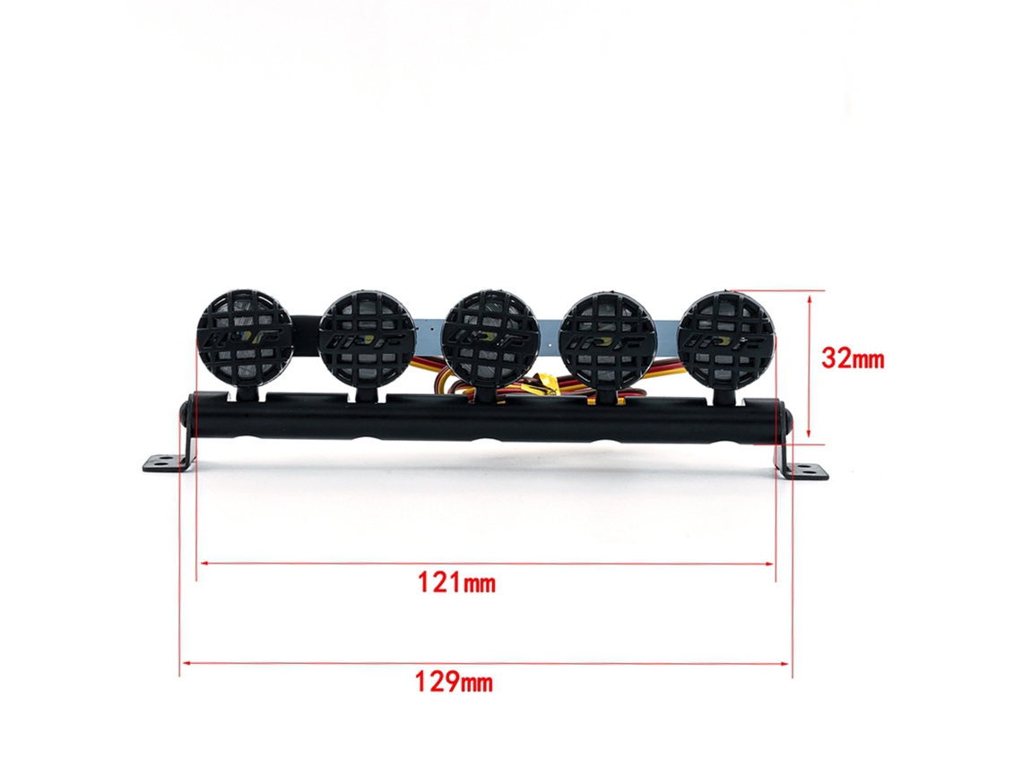 Kit De Luzes Led Para Carros Rc 5 Peças De Substituição Para 1/10 Traxxas Trx-4 Axial Scx10 90046 Rc4wd D90 Km2