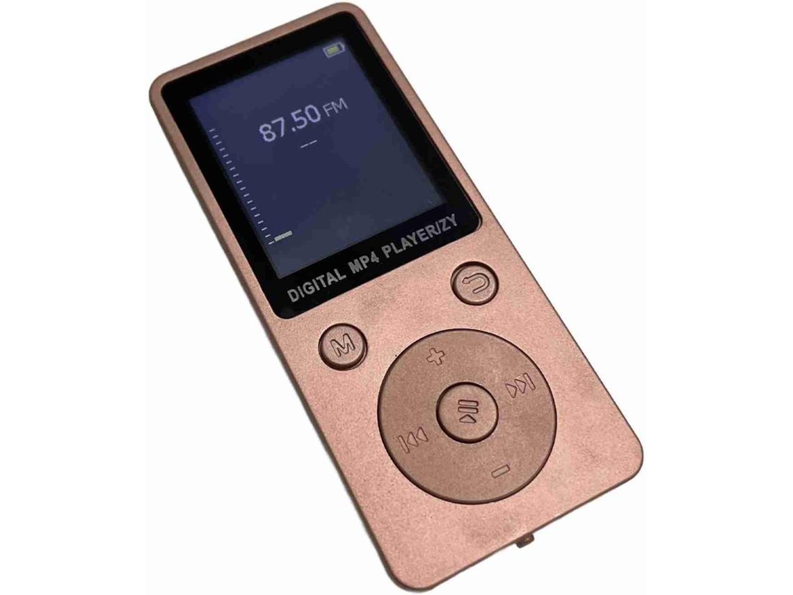Reprodutor de música portátil MP4/MP3 para crianças e uso externo (Ouro Rosa)