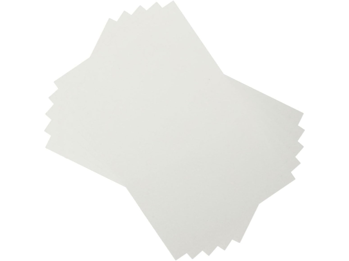 Conjunto Zerodeko de 5 folhas sublimadas em liga de alumínio branca, superfície transparente e durável para decoração.