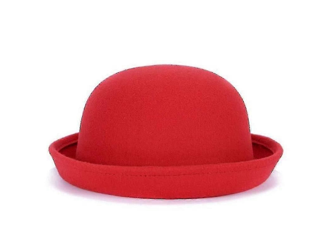 2026 chapéu de Lã Bowler Derby para Mulher com Cor Solida e Estilo Casual