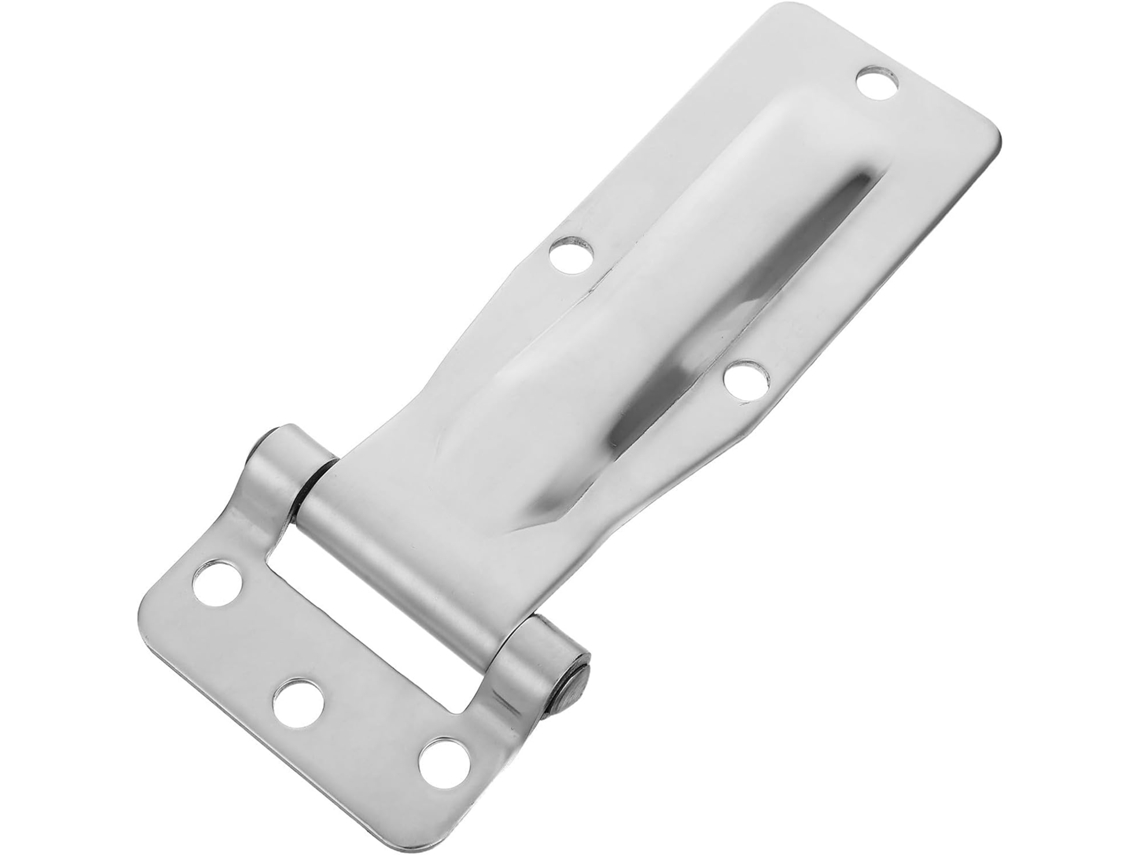 Dobradiça De Aço Inoxidável Grau Marítimo, Prateada, Dobradiça De Suporte Reforçada Para Armários Metal E Basculantes
