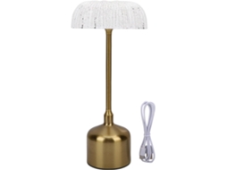 Luminária de mesa Semi Fio, bateria recarregável de 3000 mAh, luz noturna LED estilo nórdico retrô, com cabo de carregamento USB.