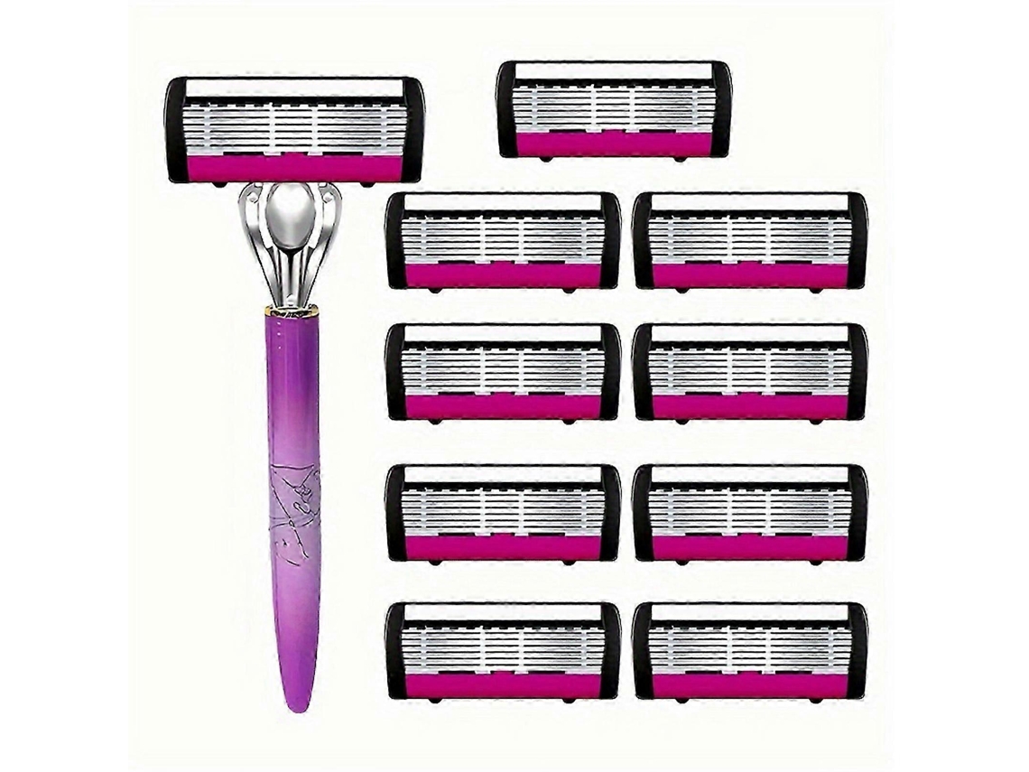 Barbeador Feminino Com 10 Lâminas, 7 Camadas, Design Ergonômico