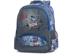 Mochila SKPAT Poliéster Acolchoado Estampado (43 x 33 x 16 cm - Cinzento)