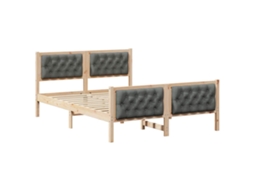 Estrutura de Cama com Cabeceira Cinza Escuro 150x200 cm MAISON EXCLUSIVE