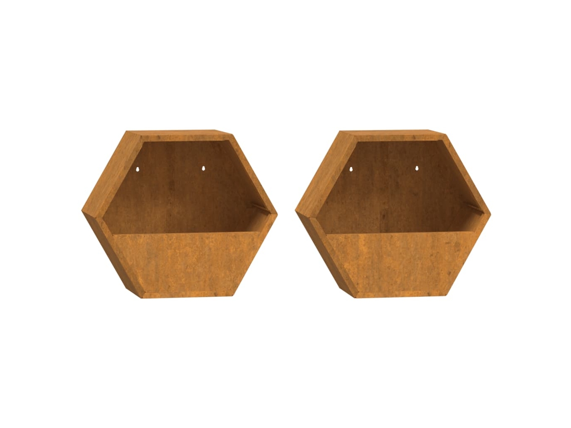 Wall Planter, Wall Planters Vidaxl Marrom Aço (30 X 10 X 25 Cm)