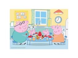 RAVENSBURGUER Quebra Cabeça Peppa Pig Família 100 Peças