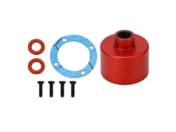 Carcaca Diferencial Aluminio Anodizado Para Losi Baja Rey Lock Rey Hammer Rey Carro Rc 1/10 Vermelha