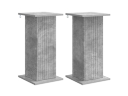 Conjunto 2 Suporte Moderno Para Plantas Vidaxl Cinzento Derivados De Madeira (30,5 X 30 X 60,5 Cm)