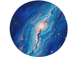 Almofada Redonda Com Estampa De Galáxia Azul, Antiderrapante, Removível, Para Cadeira, Banqueta, Sofá, Chão, Escritório