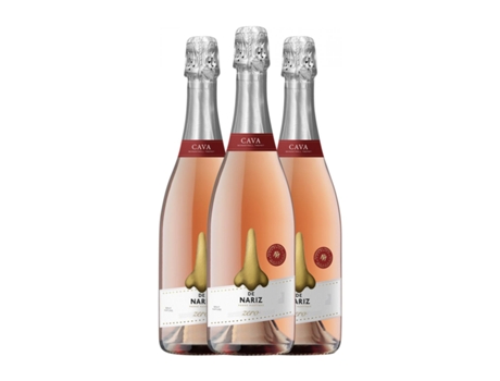 Espumante rosé DE NARIZ Zero Dosage Monastrell Brut Nature Cava (0.75 L - 3 Unidades)
