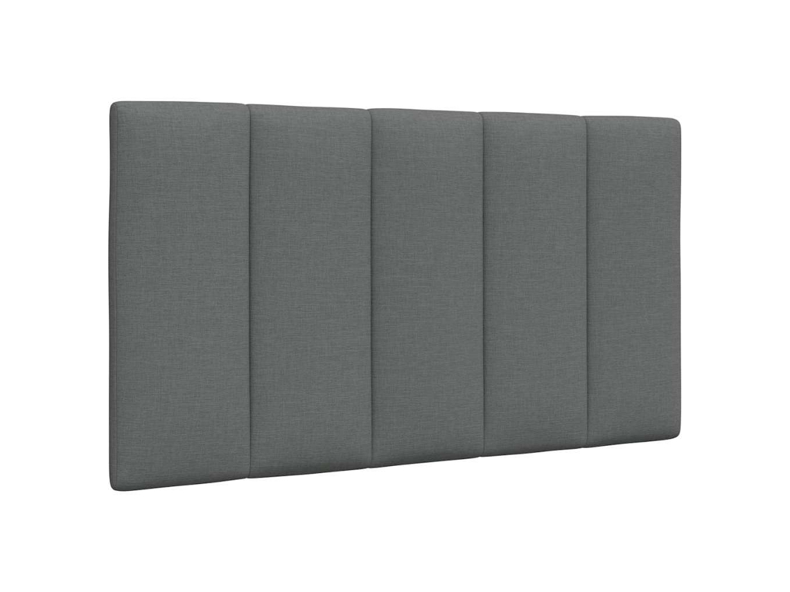Vidaxl Almofadão De Cabeceira Hanko 90 Cm Tecido Cinzento-escuro