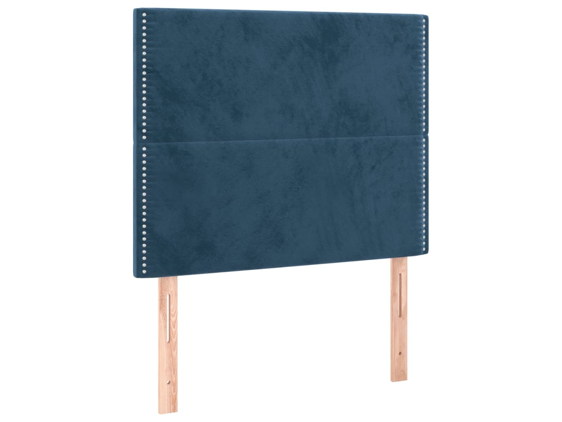 Cabeceira azul-escura 100x5x118/128 cm Veludo MAISON EXCLUSIVE