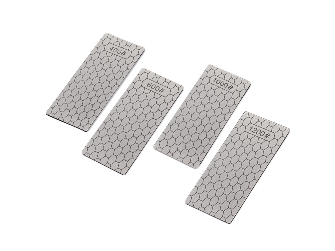 Conjunto De 4 Pedras Afiar Diamantadas, Pedra Tipo Favo Mel, Granulação 400/600/1000/1200 Aquaforge