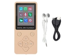 Reprodutor De Música E Vídeo Mp3 Mp4 Com Bluetooth 5.0, Tela Colorida De 1,8 Polegadas, Memória Expandível 128g, Dourado