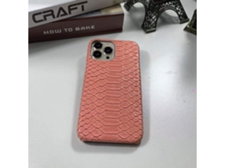 Capa Para Iphone 17 Air Rosa Com Estampa De Pele De Cobra, Semi-coberta E Fosca