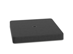 Base para guarda-sol S/MARCA, impermeável, 89x89x10,5cm, preto