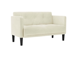 Sofá Loveseat Vidaxl Creme Veludo