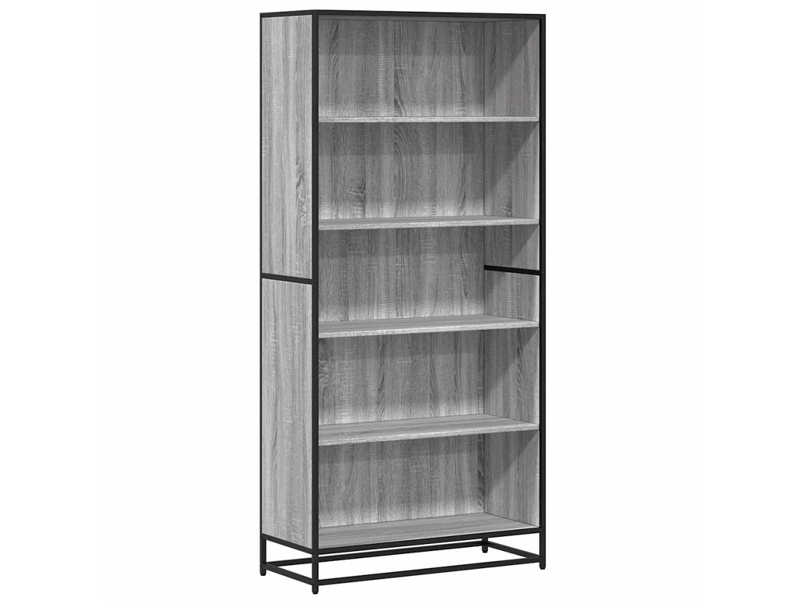 Bookcase, Bookcases Vidaxl Cinzeto Madeira Processada (n/a)