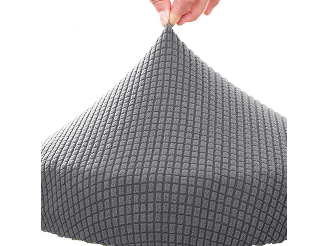 2026 funda de Silla Elástica Estirable de Poliéster Lavable para Taburete Redondo Hogar Rog Gris