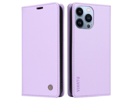 Capa Inch Para Iphone 13 Pro Max Yikatu Pele Sintética Anti-choque Magnética Roxo