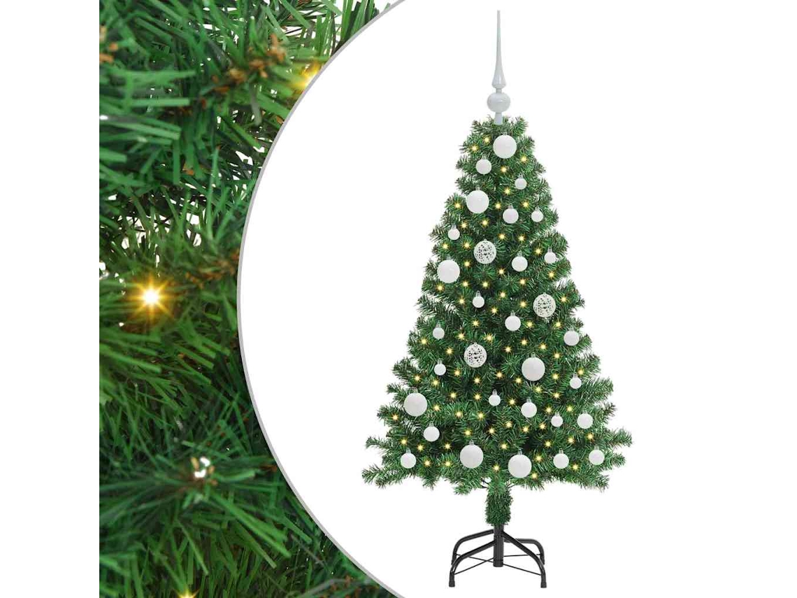 Conjunto 1 Luzes De Cordão Decorativas Vidaxl Verde Pvc (120 Cm)