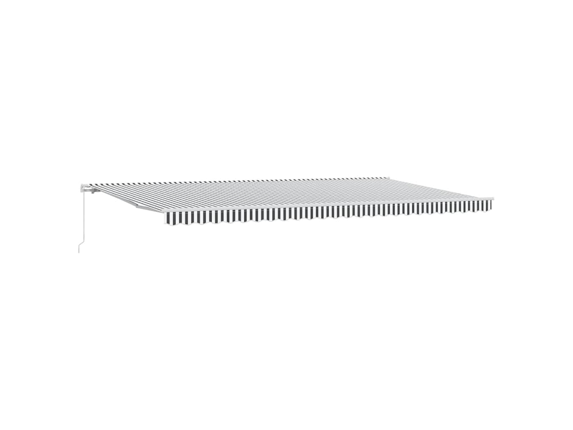 Toldo Retrátil Manual 500x300 Cm Antracite e Branco MAISON EXCLUSIVE