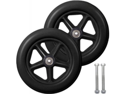 2026 ruedas de Repuesto para Silla de Ruedas, 8 Pulgadas, Neumático Solido Antideslizante, Pvc, 190mm Gris Y Negro