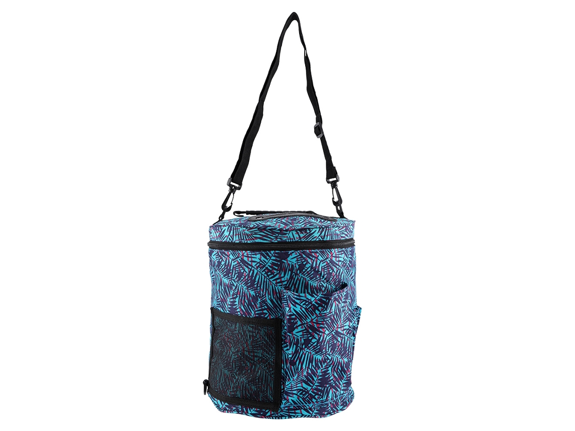 Bolsa cilíndrica de lã prática e prática para guardar pequenos acessórios (grande)
