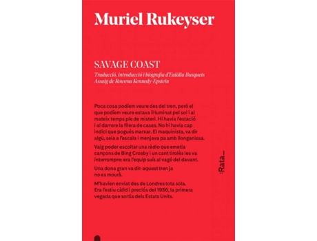 Livro Savage Coast de Muriel Rukeyser (Catalão)