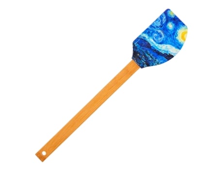 Espátula para cozinha e pastelaria JAVIER Starry Night em silicone com cabo de bambu