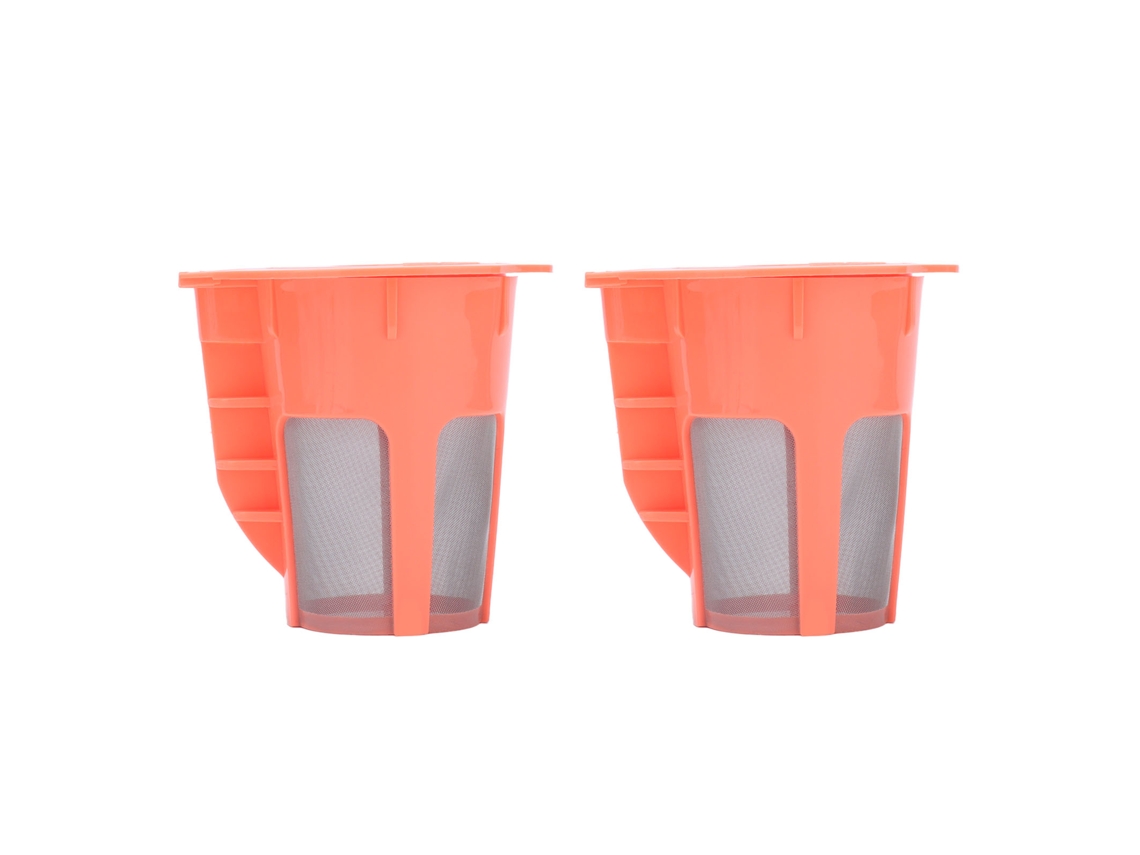 Nova Line 2pcs Xícara Filtro Café Reutilizável Cápsula Compatível K200 K300 K350 K400 Vermelha