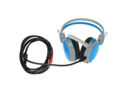 Aetheria fone de Ouvido Gaming com Microfone Isolamento Acústico Estéreo Fio para Pc Azul