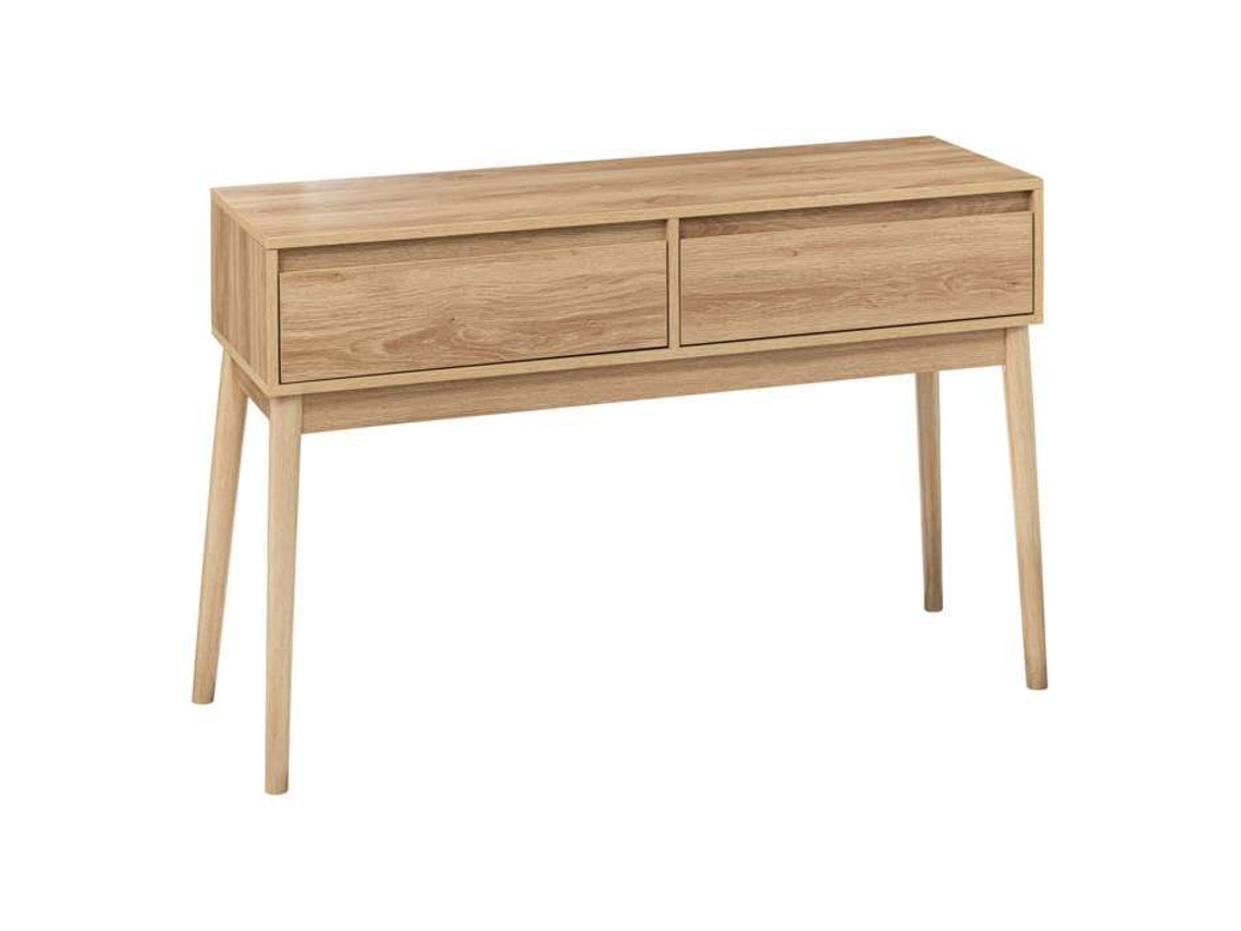Simply Smart Consola de Madeira Liam com 2 Gavetas Castanho FIVE