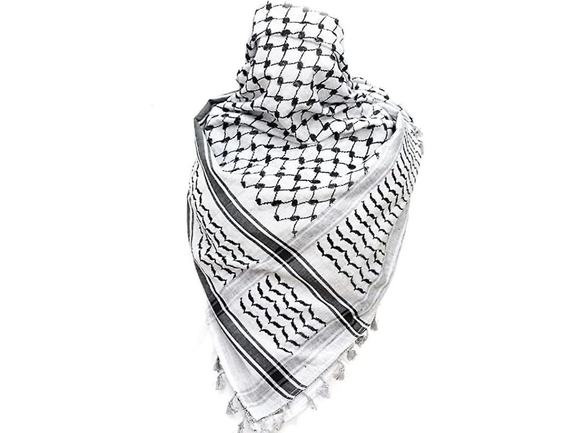2026 bufanda Palestina Keffiyeh Arafat Hatta de Algodão 100% com Franjas e Brilho Dourado