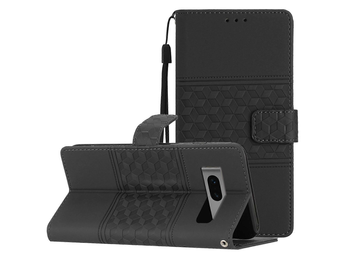 Capa De Couro Com Estampa De Diamante E Cordão Para Google Pixel 7 5g