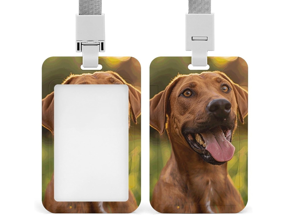 Porta Crachá Impermeável em Formato Linguagem Filhote com Janela Transparente Identificação, Ideal Mulheres