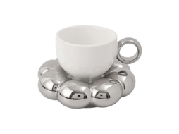 Conjunto De Xícara E Pires Café Floral, Caneca Fofa Com Pires, Cerâmica Girassol Para Latte. Aquaforge