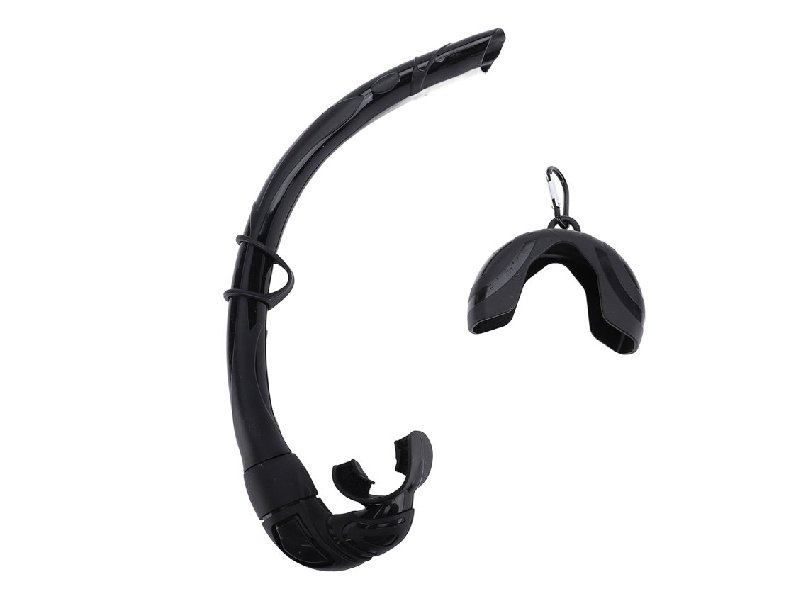 Kklv-tubo De Respiración Húmedo De Silicona Plegable Para Buceo Libre Y Snorkel, Enrollable, Entrenamiento De Natación, Color Negro
