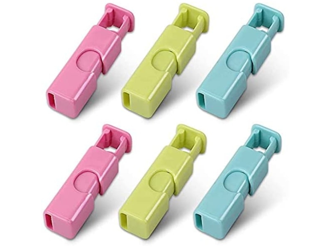 Conjunto De 6 Prendedores Reutilizáveis Para Sacos De Pão E Alimentos, Fecho Hermético, Para Cozinha, Despensa E Conservação De Embalagens