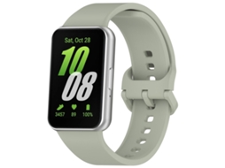 Bracelete Para Samsung Galaxy Fit 3 - Silicone Cor Sólida - Fivela Colorida - Cinza Verde