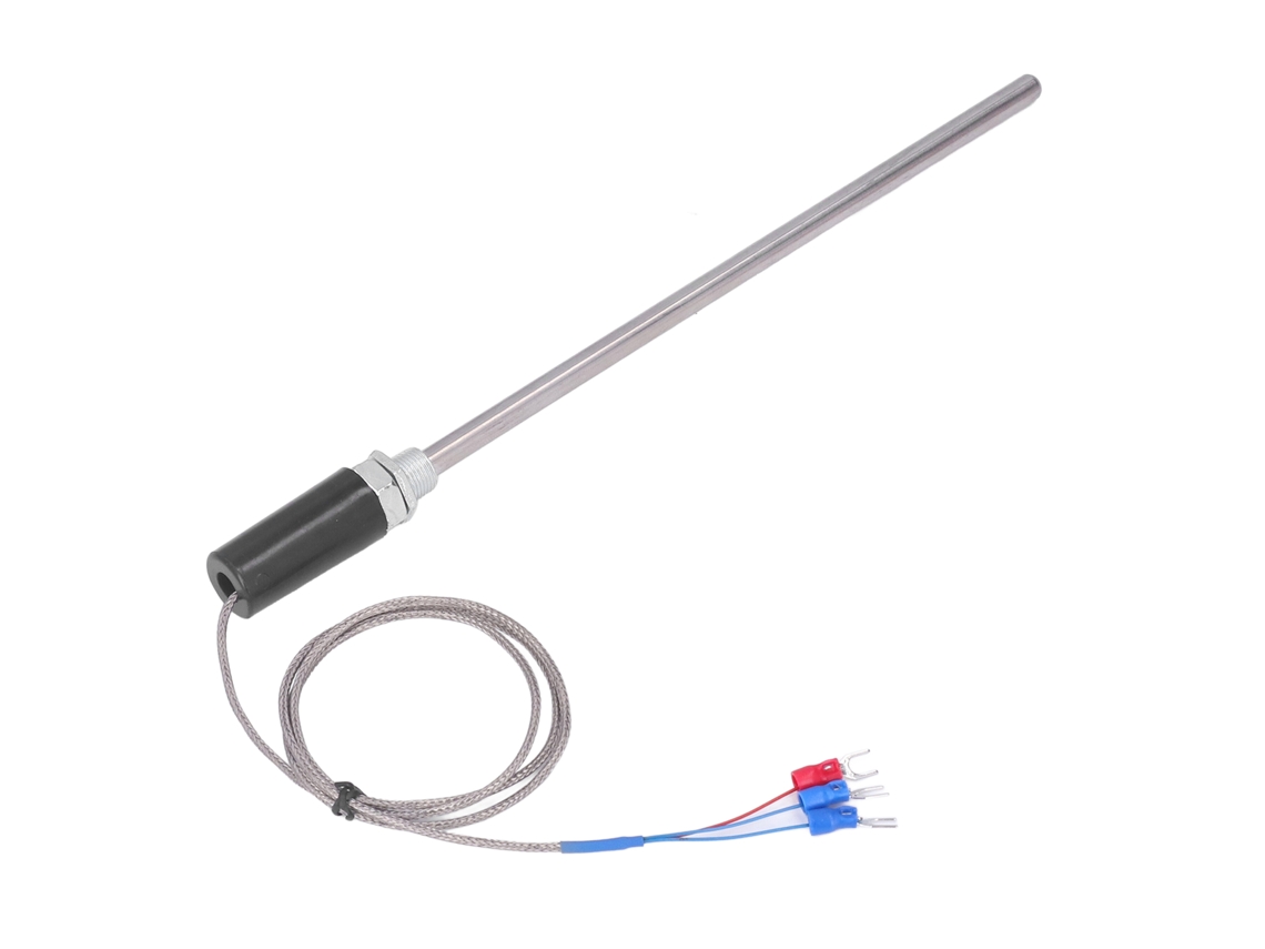 Sonda Termopar Pt100 Aço Inoxidável Sensor De Temperatura 1 Metro 0‑400℃
