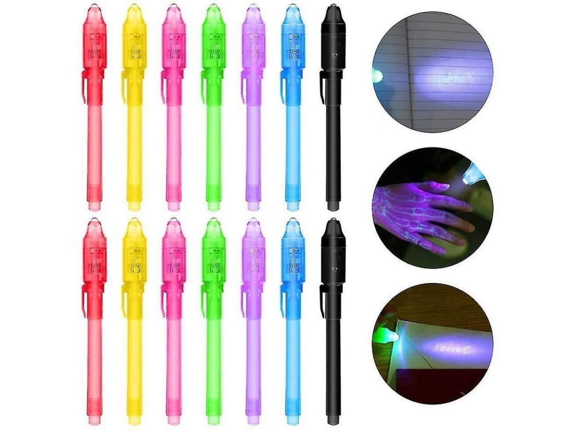 14 Lápis Secretos Com Luz Uv, Brinquedos Reutilizáveis Para Festa De Aniversário De Crianças
