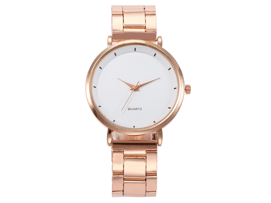 Relógio de Pulso Feminino Vansvar Moda Casual Mostrador Cor Caramelo Quartzo Branco