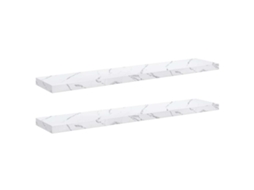 Conjunto de 2 Prateleiras de Parede em Mármore Branco MAISON EXCLUSIVE (120x23,5x4 cm)
